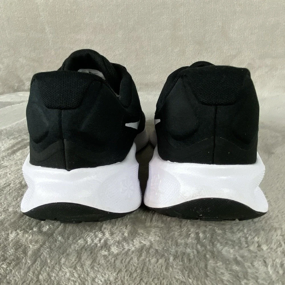 Nike Revolution 7 Shoes Mens Size 12 Wide Black White Running Sneaker FB8501-002